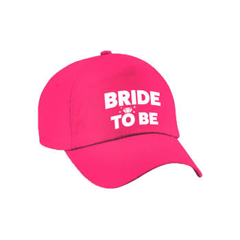 1x Bride To Be vrijgezellen petje roze dames - Verkleedhoofddeksels