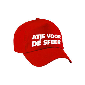 Carnaval fun pet / cap atje voor de sfeer rood voor dames en heren - Verkleedhoofddeksels