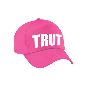 Carnaval fun pet / cap trut roze voor dames en heren - Verkleedhoofddeksels