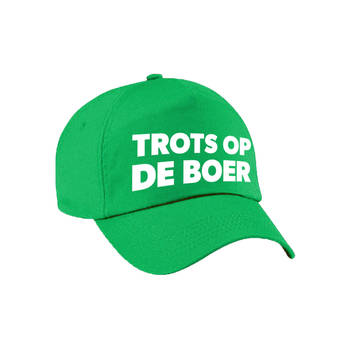 Trots op de boer protest pet / cap groen voor volwassenen - Verkleedhoofddeksels