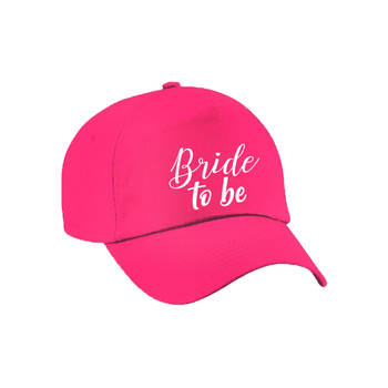 1x Bride To Be sierlijk vrijgezellen petje roze dames - Verkleedhoofddeksels