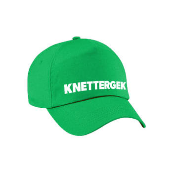 Carnaval fun pet / cap knettergek groen voor dames en heren - Verkleedhoofddeksels