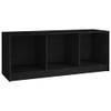 The Living Store Hifi-Kast - Massief Grenenhout - 104 x 33 x 41 cm - Zwart