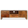 The Living Store Tv-kast Antieke Stijl Massief Hout 118x30x40cm