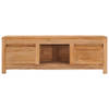 The Living Store Koloniaal TV-meubel - Massief teakhout - 100 x 30 x 35 cm - Lades en vak