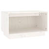 The Living Store Zwevend TV-meubel - Wit - 60 x 35 x 35 cm - Massief grenenhout