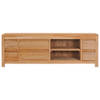 The Living Store TV-meubel Rustiek Teakhout - 120x30x40 cm - Met lades en vakken