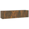 The Living Store TV-kast - Gerookt eiken - 120x30x30 cm