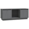 The Living Store Tv-meubel Grenenhout - 110.5x35x44 cm - Grijs