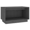 The Living Store Tv-meubel Zwevend Grijs - 60 x 35 x 35 cm - Massief Grenenhout