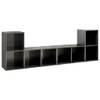 The Living Store Troubadour TV-meubel - 72 x 35 x 36.5 cm - Hoogglans grijs