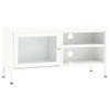 The Living Store TV-kast - Steel - 90x30x44 cm - Wit