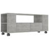 The Living Store TV-meubel Classic 120x35x48 cm - Bewerkt Hout - Betongrijs