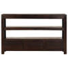 The Living Store Tv-meubel Acacia - 90 x 30 x 55 cm - Donkerbruin