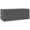 The Living Store Televisiekast Klassiek Grijs - 80 x 34 x 30 cm - Met 3 lades