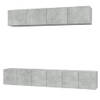 The Living Store Tv-meubelset - betongrijs - 3x 60x30x30 cm - 2x 80x30x30 cm