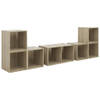 The Living Store Televisiekastenset Sonoma Eiken - 4x 37x35x37 cm - 2x 72x35x36.5 cm