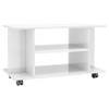The Living Store TV-meubel - Hoogglans wit - Spaanplaat - 80x40x40 cm - 4 open schappen