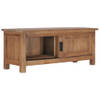 The Living Store TV-meubel Massief Teakhout - Dressoir 90x30x35 cm - Handgemaakt - Natuurlijke afwerking