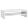 The Living Store Monitorstandaard - Spaanplaat - 42 x 24 x 13 cm - Hoogglans wit