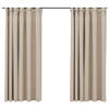 The Living Store Verduisterend Gordijn Linnen-Look 140 x 175 cm - Beige