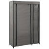 The Living Store Opvouwbare Klerenkast - Grijs - 110 x 45 x 175 cm - Ruimtebesparend - Stalen Buizen