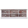 The Living Store Halbankje Rustiek Hout - 115 x 30 x 40 cm - 6 Lades - Bruin