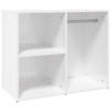 The Living Store Kledingkast - Kast - 80x40x65 cm - Hoogglans wit