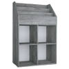 The Living Store Kinderboekenkast - 71 x 30 x 114 cm - Betongrijs - Hoogwaardig spaanplaat