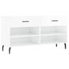 The Living Store Schoenenbank - Houten constructie - 102x35x55 cm - Hoogglans wit