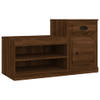 The Living Store Schoenenkast - Elegant - Opbergruimte voor schoenen - 100 x 42 x 60 cm - Bruineiken