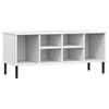 The Living Store OSLO Schoenenkast - 106 x 35 x 45 cm - Massief grenenhout met metalen poten