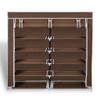 The Living Store Schoenenkast - Dubbel 5-laags - 115 x 28 x 110 cm - Bruin