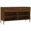 The Living Store schoenenbank Scandinavische stijl - 102 x 35 x 55 cm - bewerkt hout en ijzer