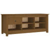 The Living Store Schoenenkast - Massief grenenhout - 110 x 38 x 45.5 cm - Honingbruin