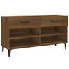 The Living Store Schoenenkast - Bruineiken - 102 x 35 x 55 cm - Trendy ontwerp