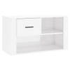 The Living Store Schoenenkast - Hoogglans wit - 80 x 35 x 45 cm - Stevig materiaal