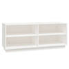 The Living Store houten schoenenkast - wit - 110 x 34 x 45 cm - massief grenenhout