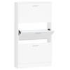 The Living Store Schoenenkast - Modern en trendy - Schoenenrek met 3 lades - 59 x 17 x 108 cm (Wit)