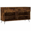 The Living Store Schoenenbank - Trendy en praktisch - Opbergruimte - 102 x 35 x 55 cm - Gerookt eiken