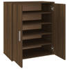 The Living Store Schoenenkast Bruineiken 60 x 35 x 70 cm - praktisch en elegant