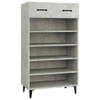 The Living Store Schoenenkast - Betongrijs - 60 x 35 x 105 cm - Stevig materiaal