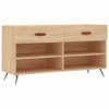 The Living Store Schoenenbank Sonoma Eiken - 102 x 35 x 55 cm - Duurzaam materiaal en veel opbergruimte