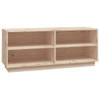 The Living Store Houten Schoenenkast - 110 x 34 x 45 cm - Massief grenenhout