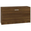 The Living Store Schoenenbank - Trendy praktisch - Bruineiken - 80 x 24 x 45 cm (B x D x H)