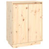 The Living Store Schoenenkast - Grenenhout - 60 x 35 x 80 cm - Onbehandeld