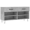 The Living Store Schoenenbank - Betongrijs - 102 x 35 x 55 cm - Trendy en praktisch