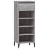 The Living Store Schoenenrek Industrieel - 40 x 36 x 105 cm - Grijs Sonoma Eiken