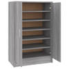 The Living Store Schoenenkast - Praktisch en elegant - Opbergruimte - 60 x 35 x 92 cm - Ken- Grijs sonoma eiken