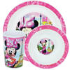 Kinder ontbijt set Disney Minnie Mouse 3-delig van kunststof - Kinderservies